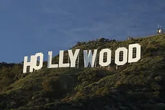 The Hollywood Sign on a hillside in Los Angeles, United States